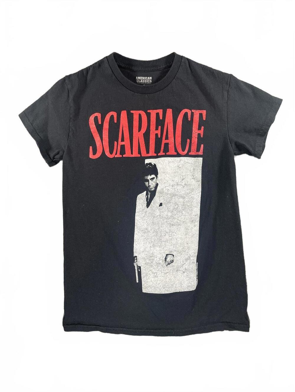 Scarface Men's Small Black Cotton Graphic T-Shirt By American Classics 80's